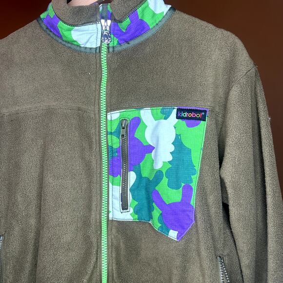 Rare Kid Robot Fleece Zip-Up jacket Medium - Picture 4 of 8